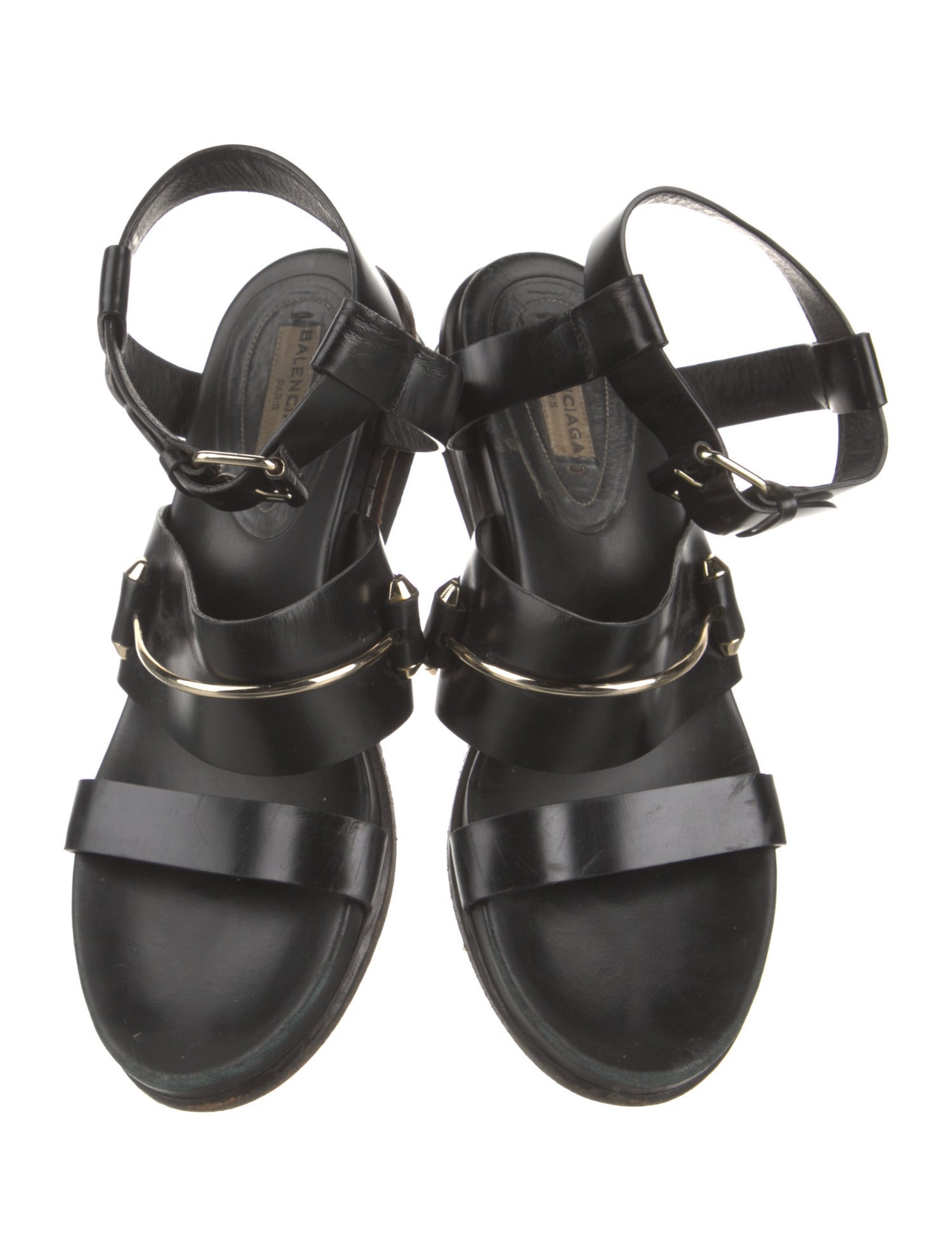 Balenciaga Leather Slingback Sandals
