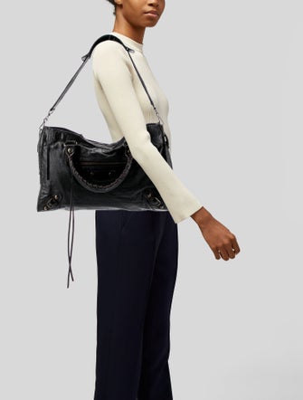 Balenciaga Leather Motocross Classic City Large