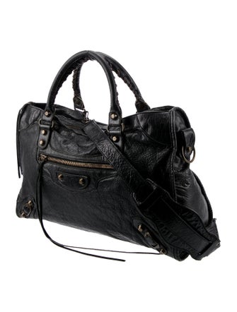 Balenciaga Leather Motocross Classic City Large