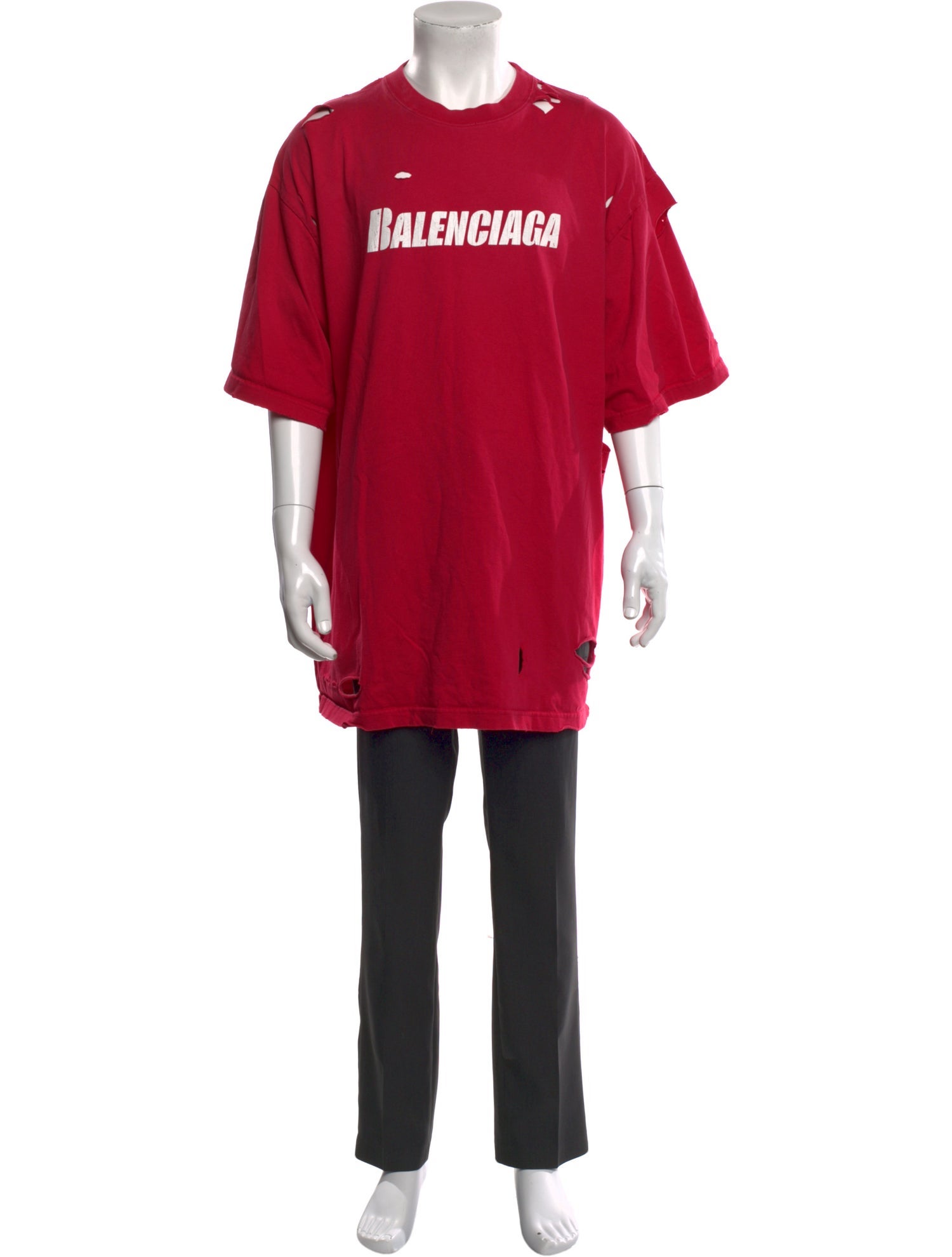 Balenciaga 2020 Graphic Print T-Shirt - Red T-Shirts