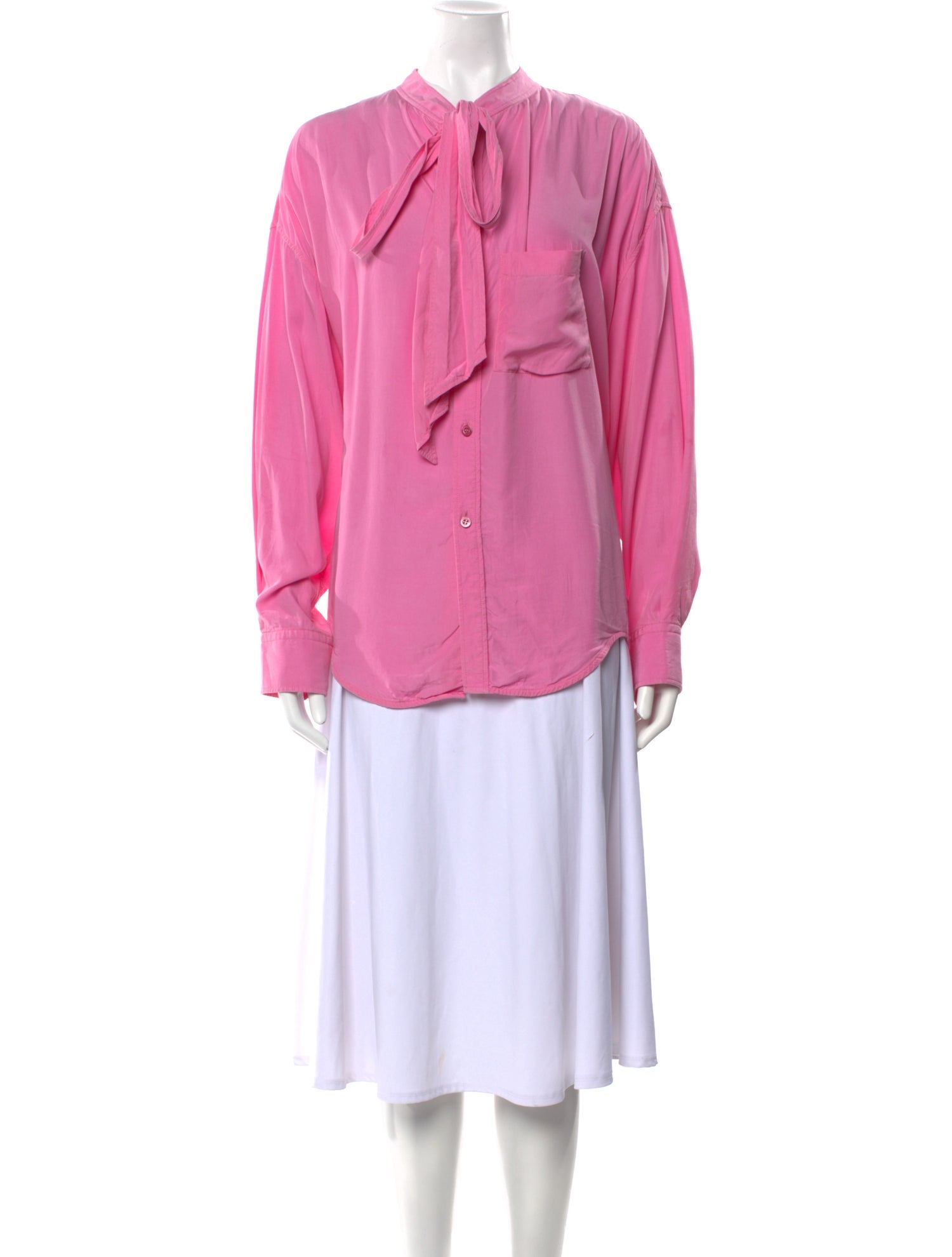 Balenciaga 2019 Long Sleeve Button-Up Top