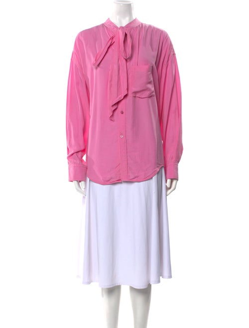 Balenciaga 2019 Long Sleeve Button-Up Top