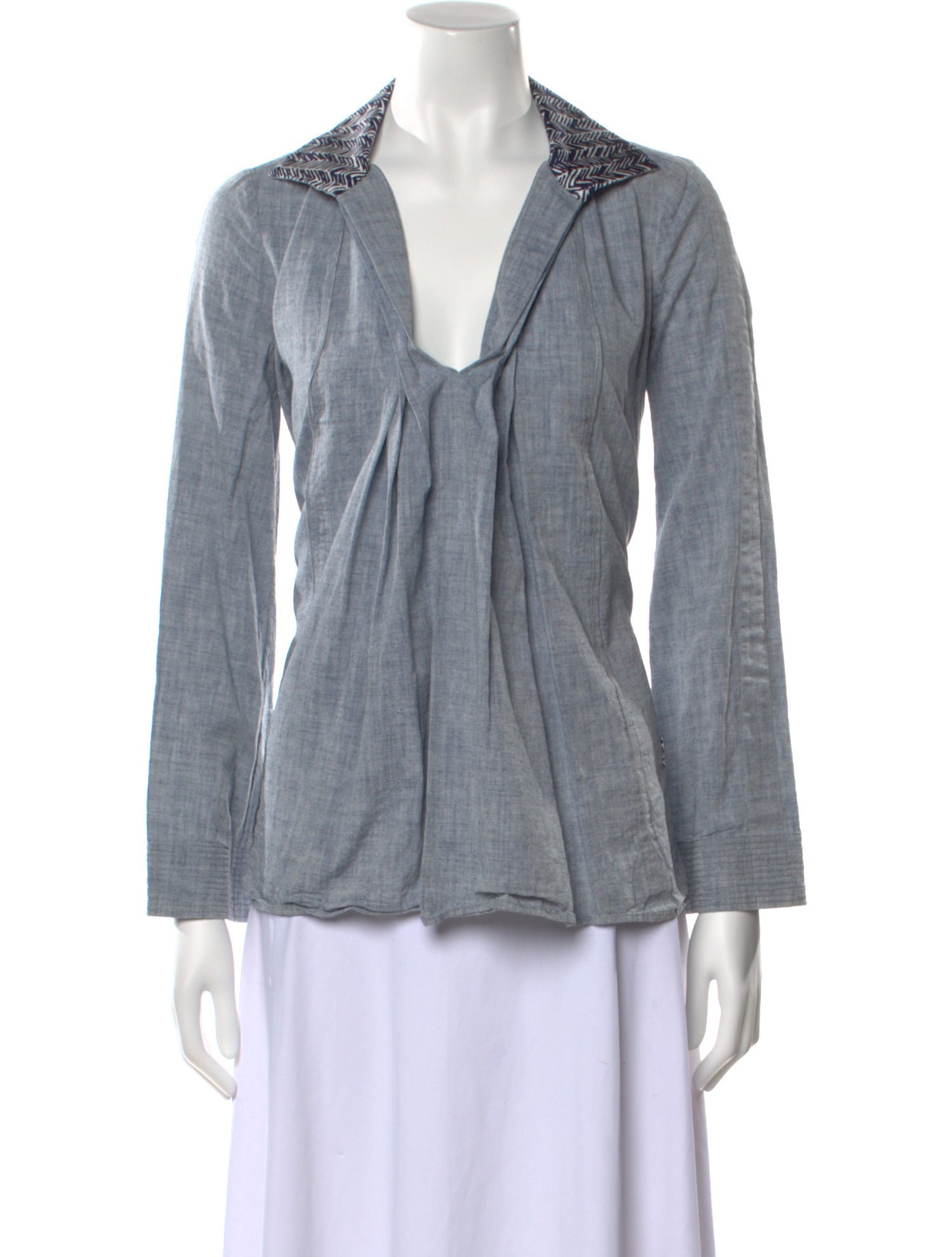 Balenciaga 2011 V-Neck Blouse