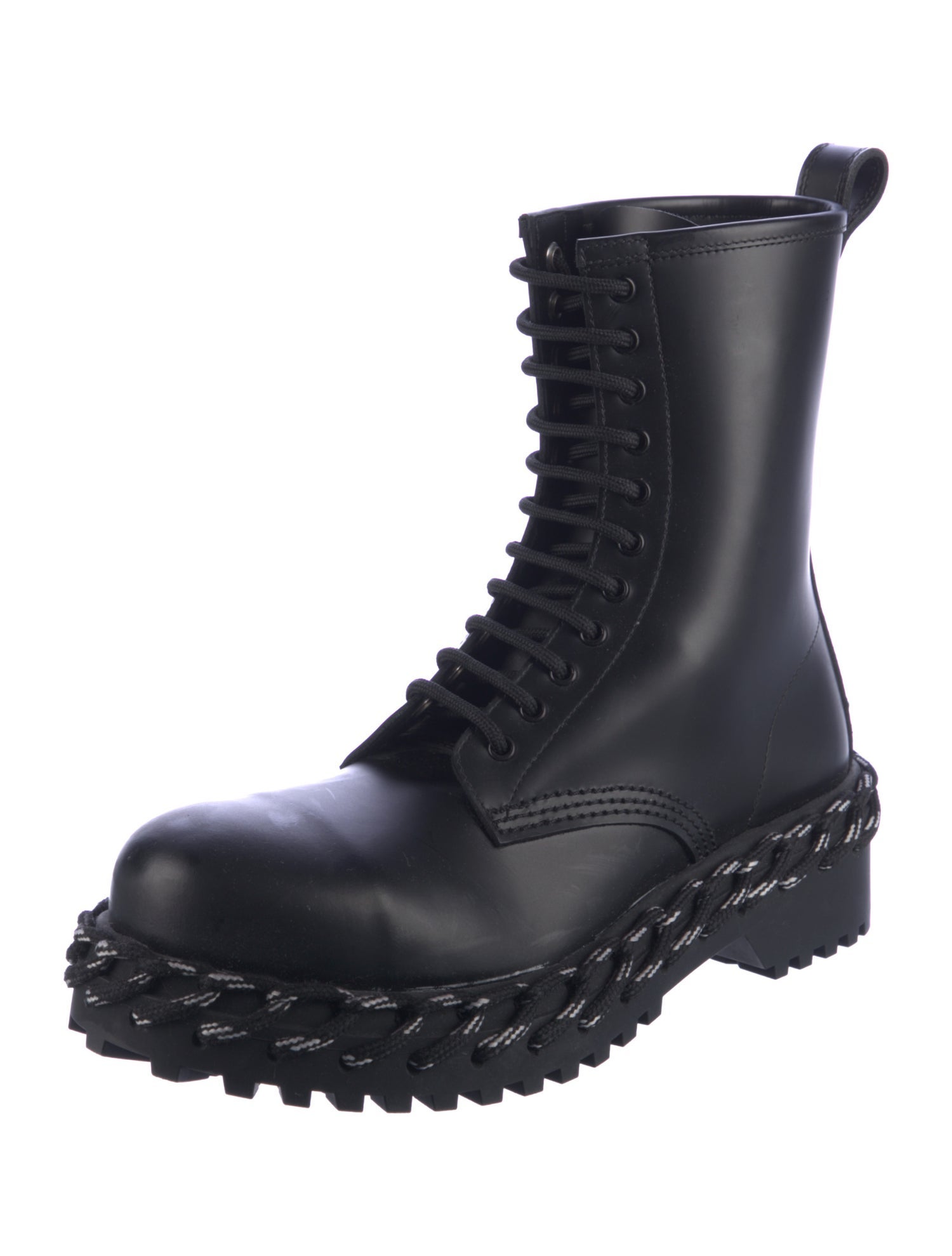 Balenciaga Leather Combat Boots