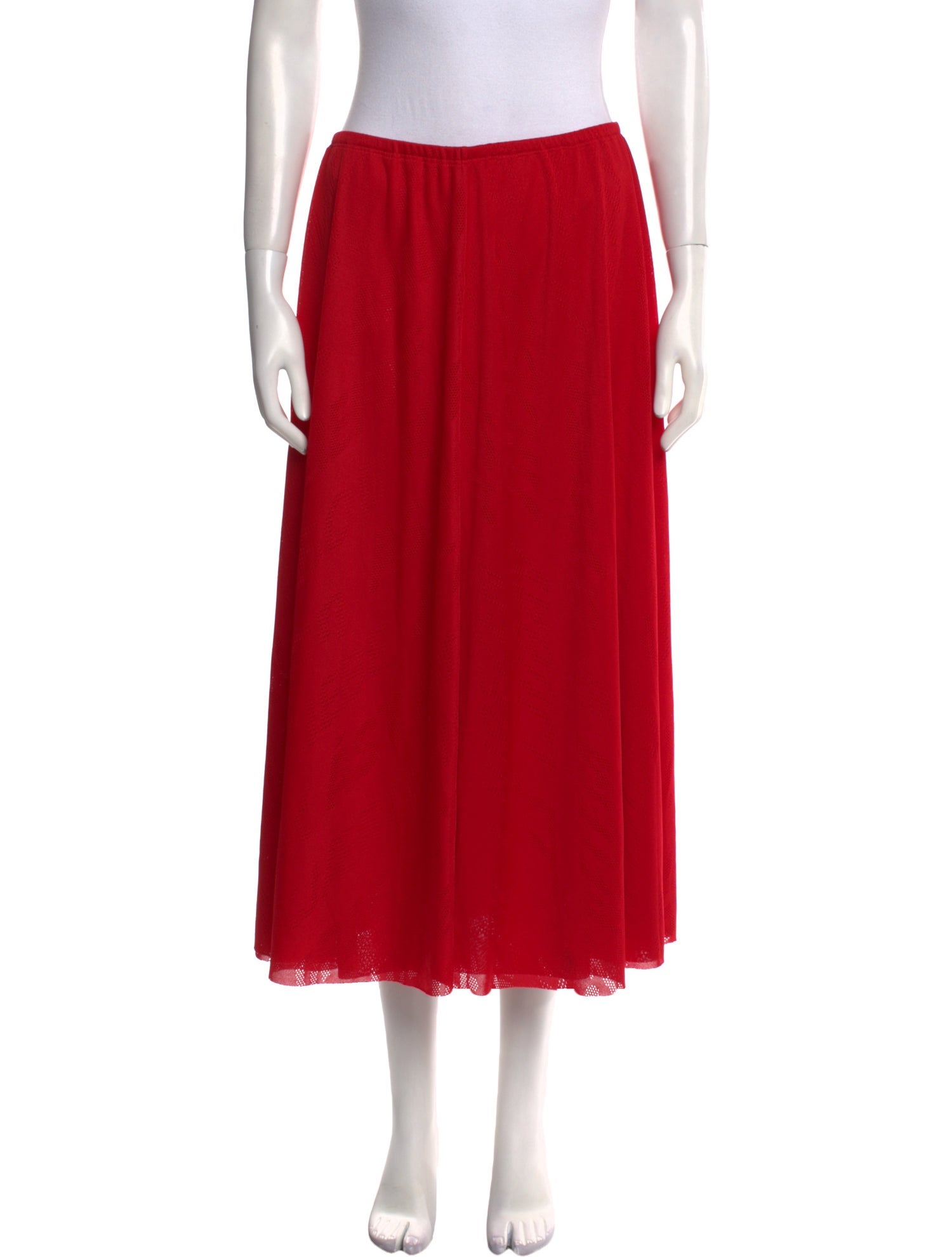 Staud Midi Length Skirt - Red Skirts, Clothing - WSTFG81369