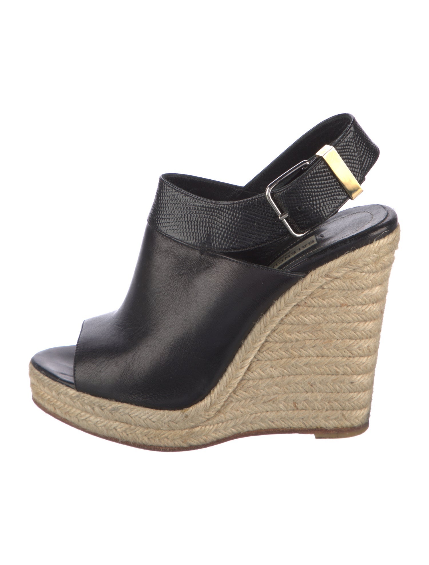 Balenciaga Leather Espadrilles