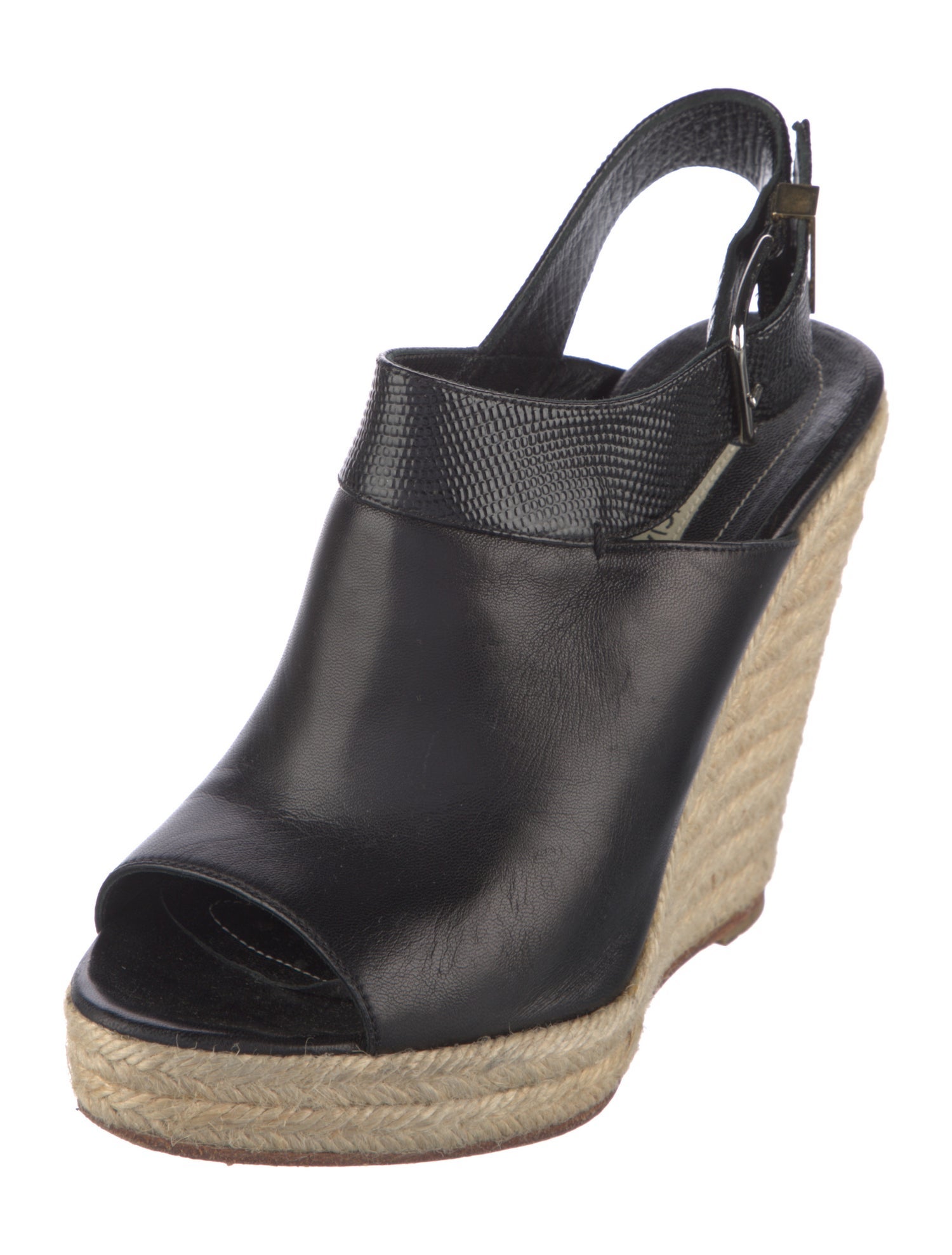 Balenciaga Leather Espadrilles