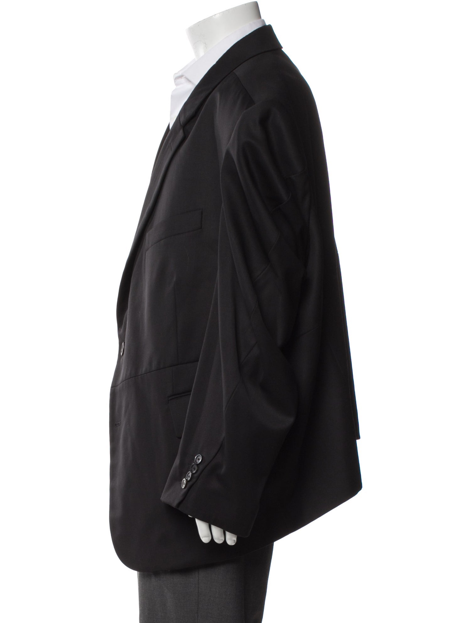 Balenciaga BALENCIAGA Black Wool Twisted Sleeve Jacket