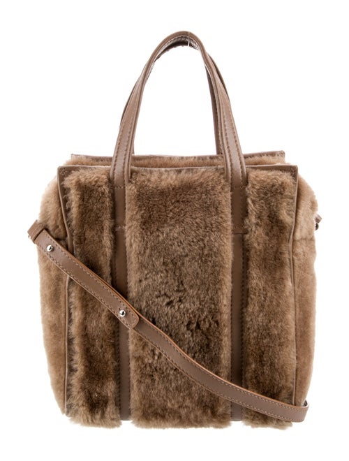 Balenciaga Shearling Bazar Shopper Tote XS