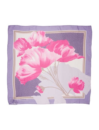 Balenciaga Silk Floral Print Scarf