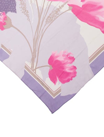 Balenciaga Silk Floral Print Scarf
