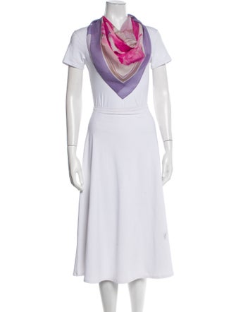 Balenciaga Silk Floral Print Scarf