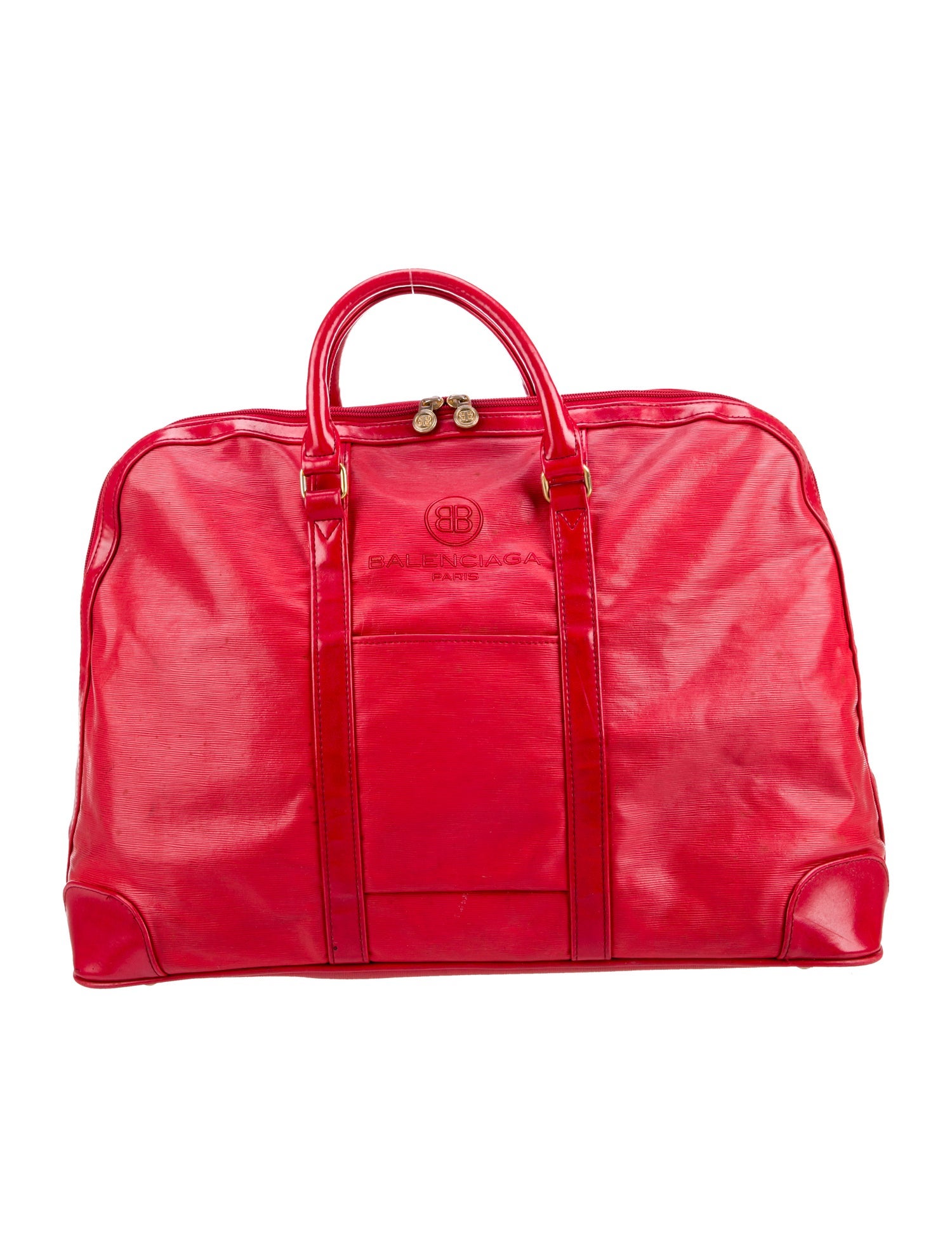 Balenciaga Leather Weekender Bag