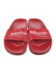 Balenciaga Leather Graphic Print Slides