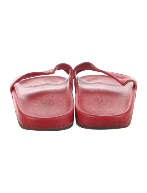 Balenciaga Leather Graphic Print Slides