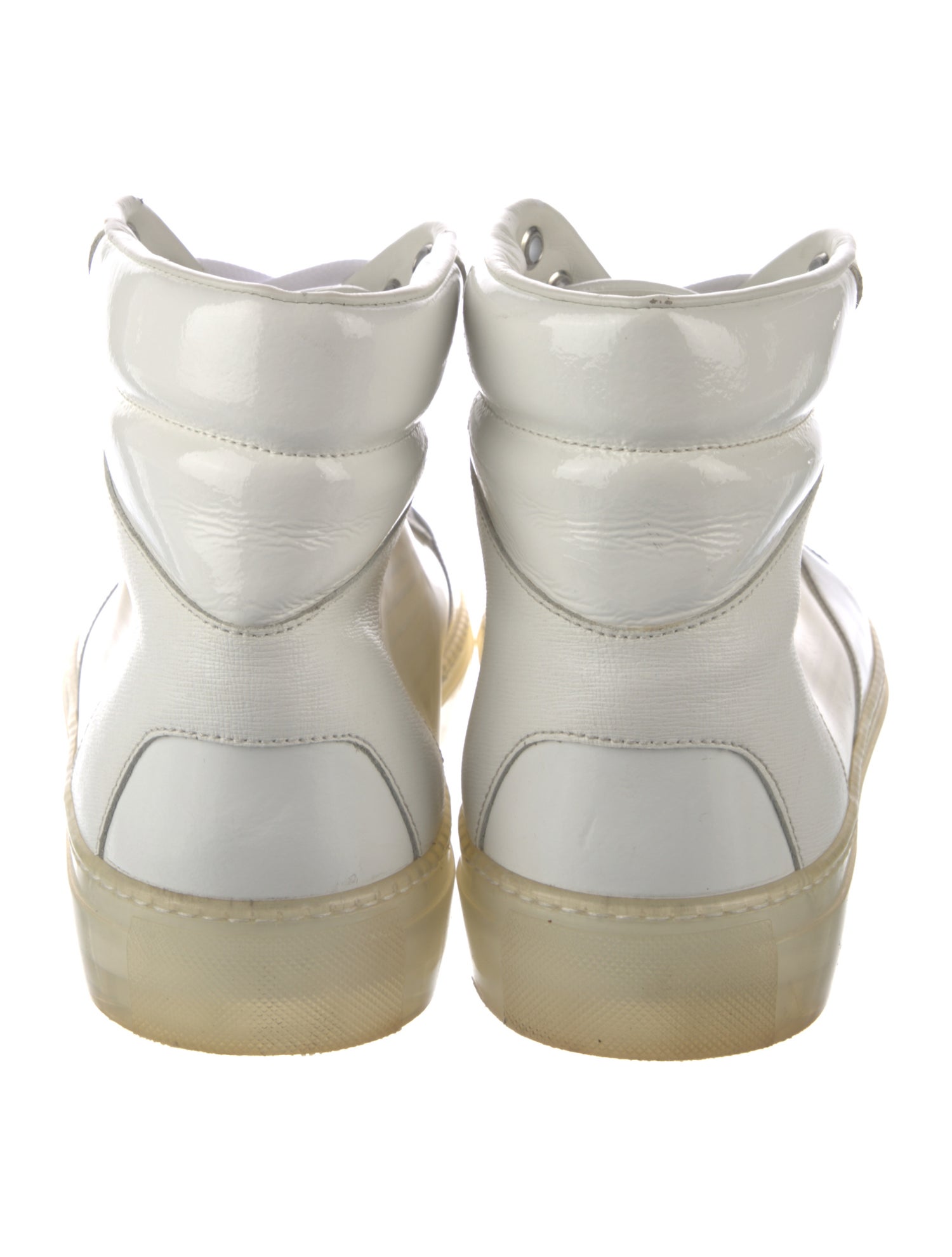 Balenciaga Patent Leather Colorblock Pattern Sneakers