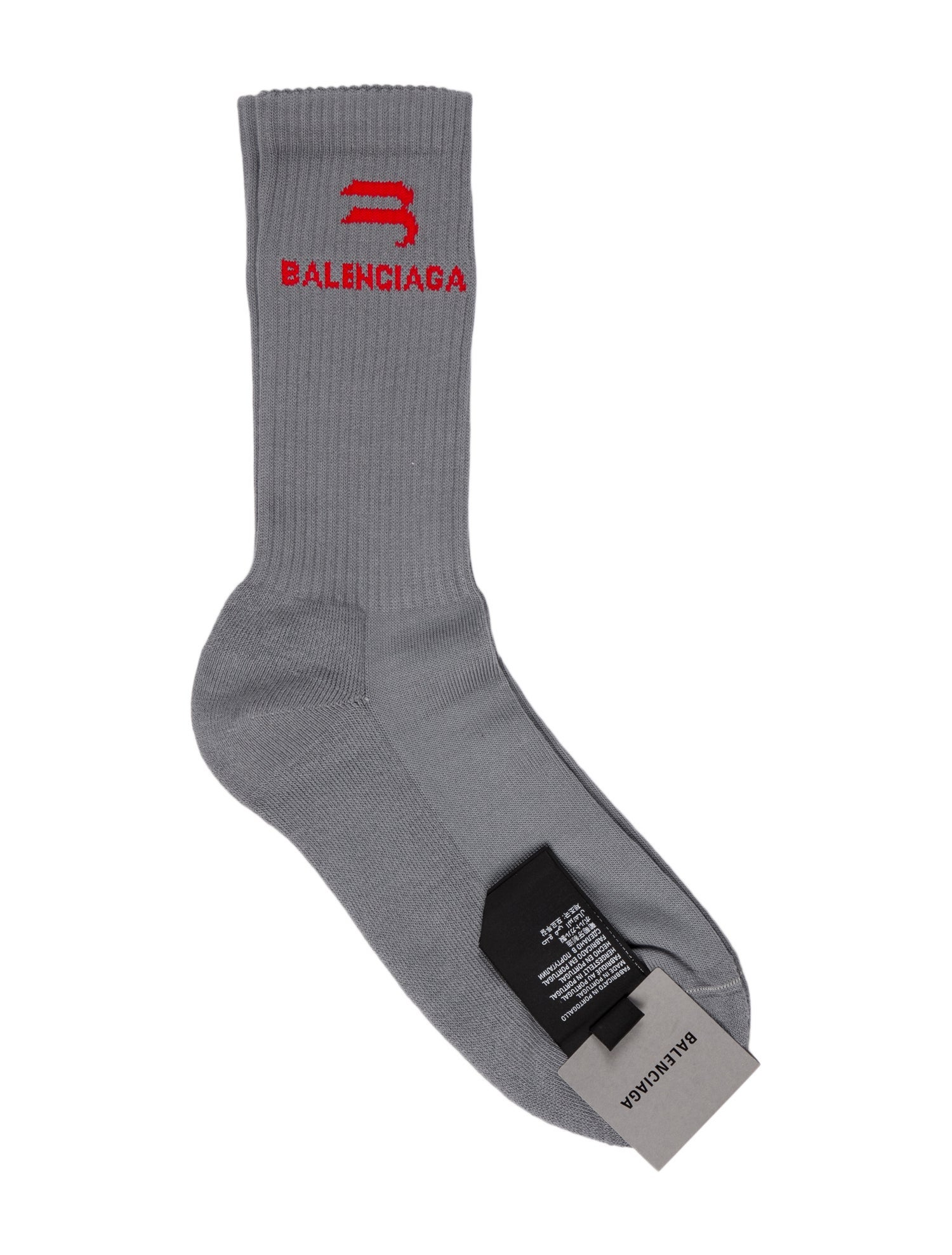 Balenciaga Grey Socks Size L 12 w/ Tags