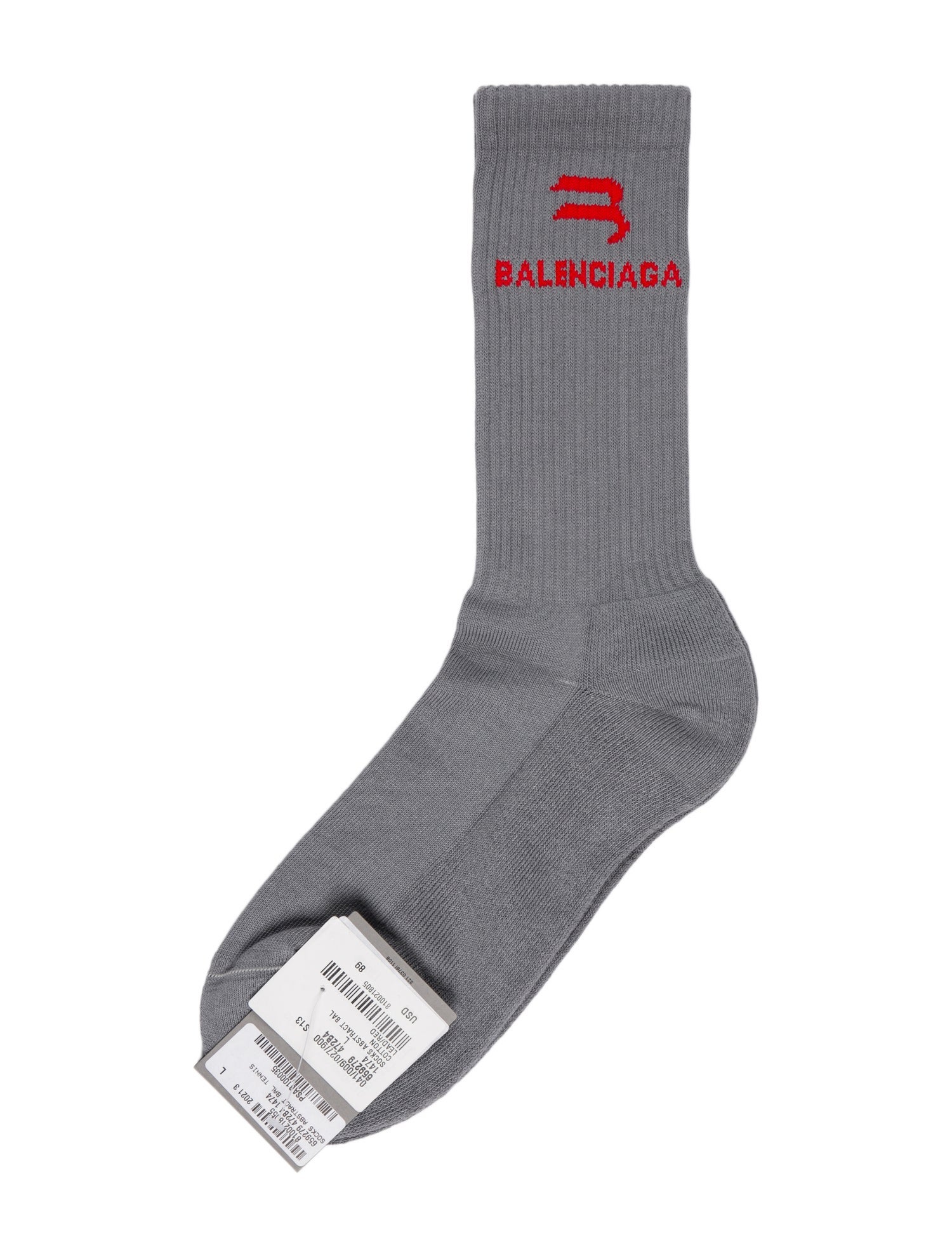 Balenciaga Grey Socks Size L 12 w/ Tags