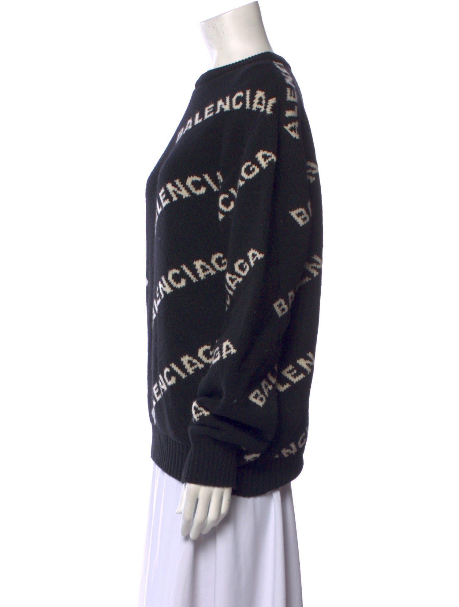 Balenciaga 2018 All Over Logo Sweater