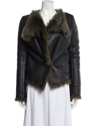 Balenciaga 2012 Lamb Leather Faux Fur Jacket