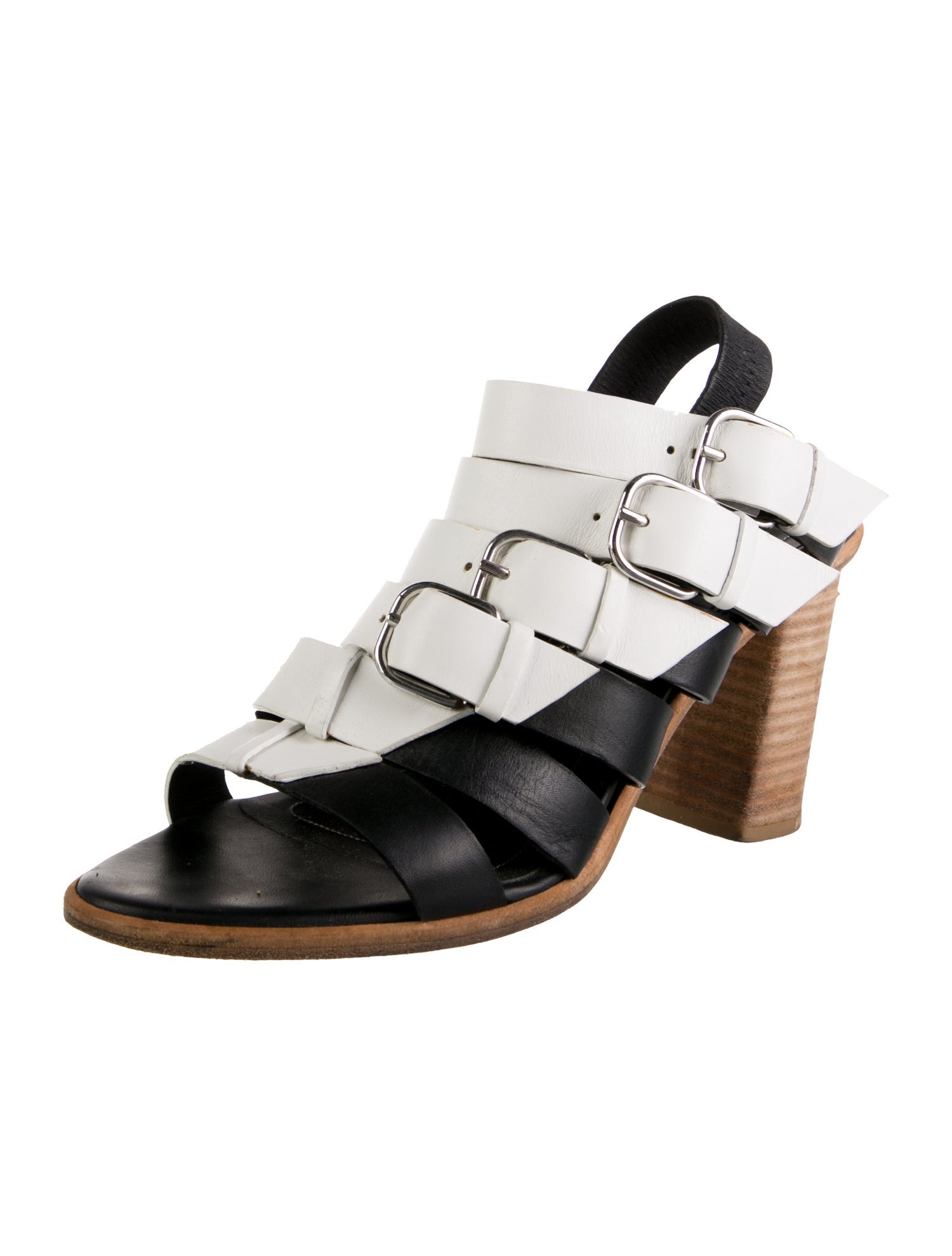 Balenciaga Leather Slingback Sandals