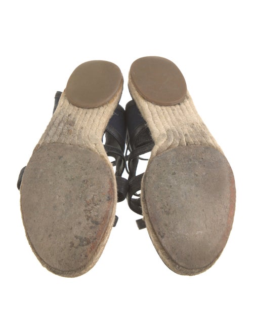 Balenciaga Canvas Leather Trim Embellishment Espadrilles