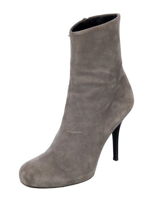 Balenciaga Suede Leather Trim Embellishment Boots