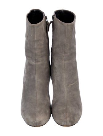 Balenciaga Suede Leather Trim Embellishment Boots