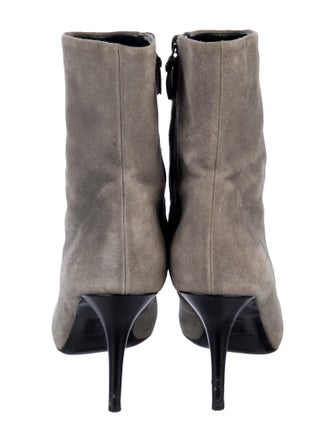 Balenciaga Suede Leather Trim Embellishment Boots