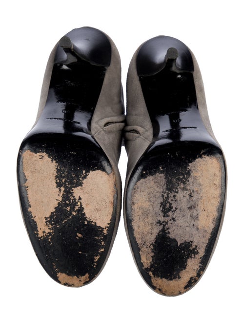 Balenciaga Suede Leather Trim Embellishment Boots