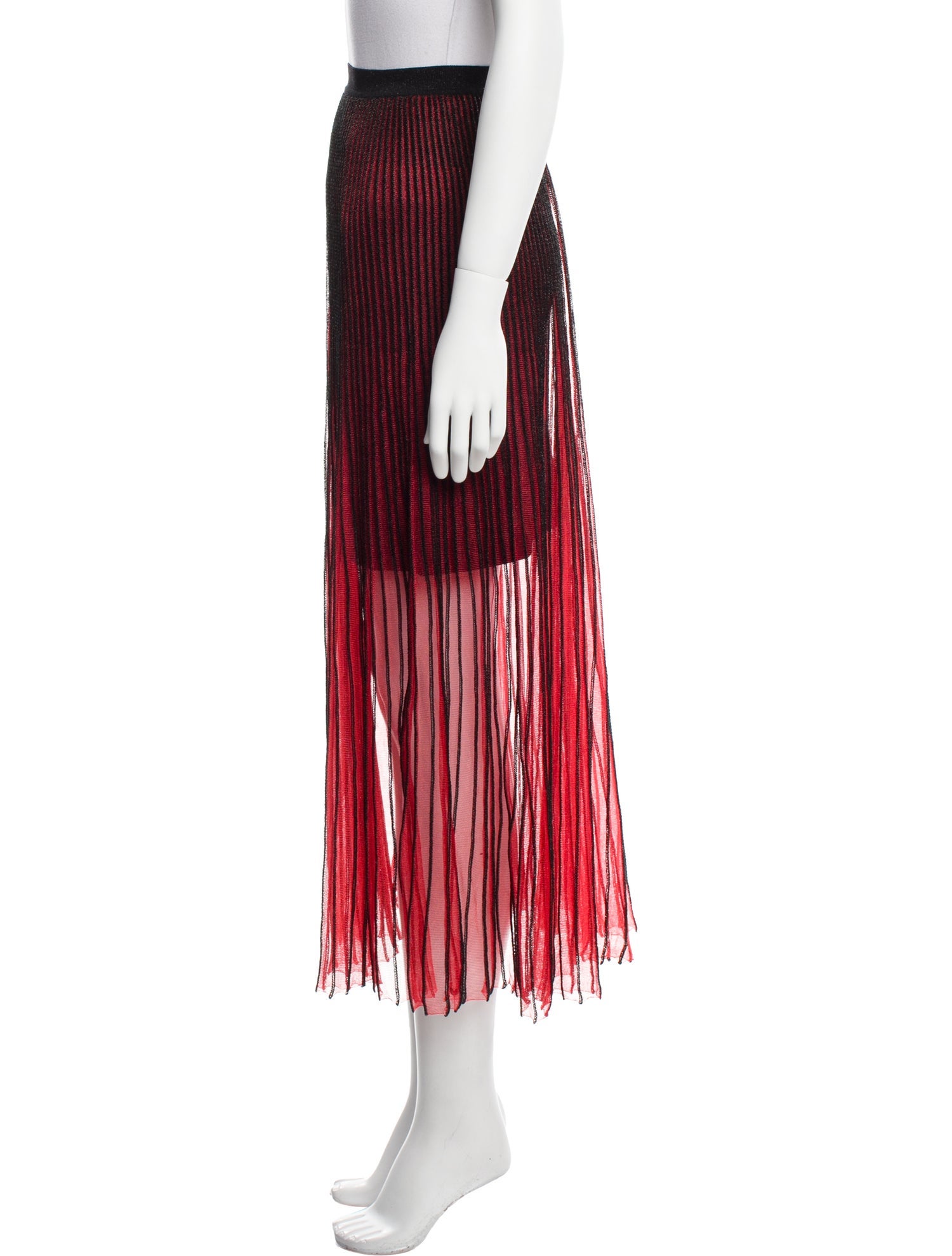 Balenciaga Striped Midi Length Skirt