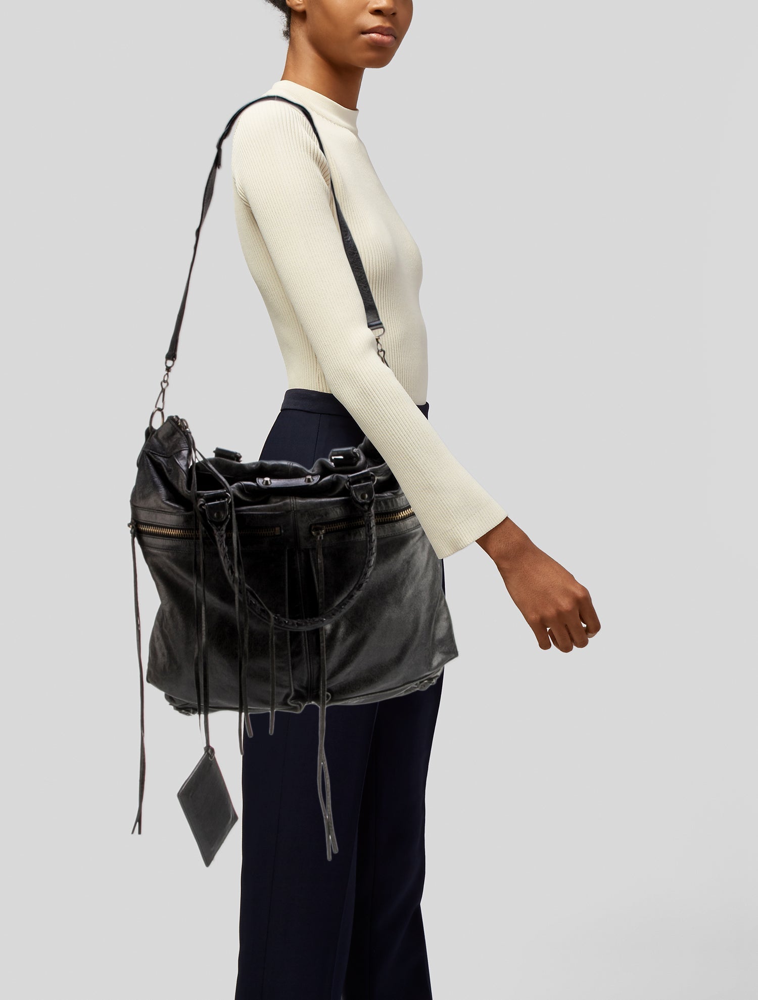 Balenciaga Leather Classic Hardware Square Tote