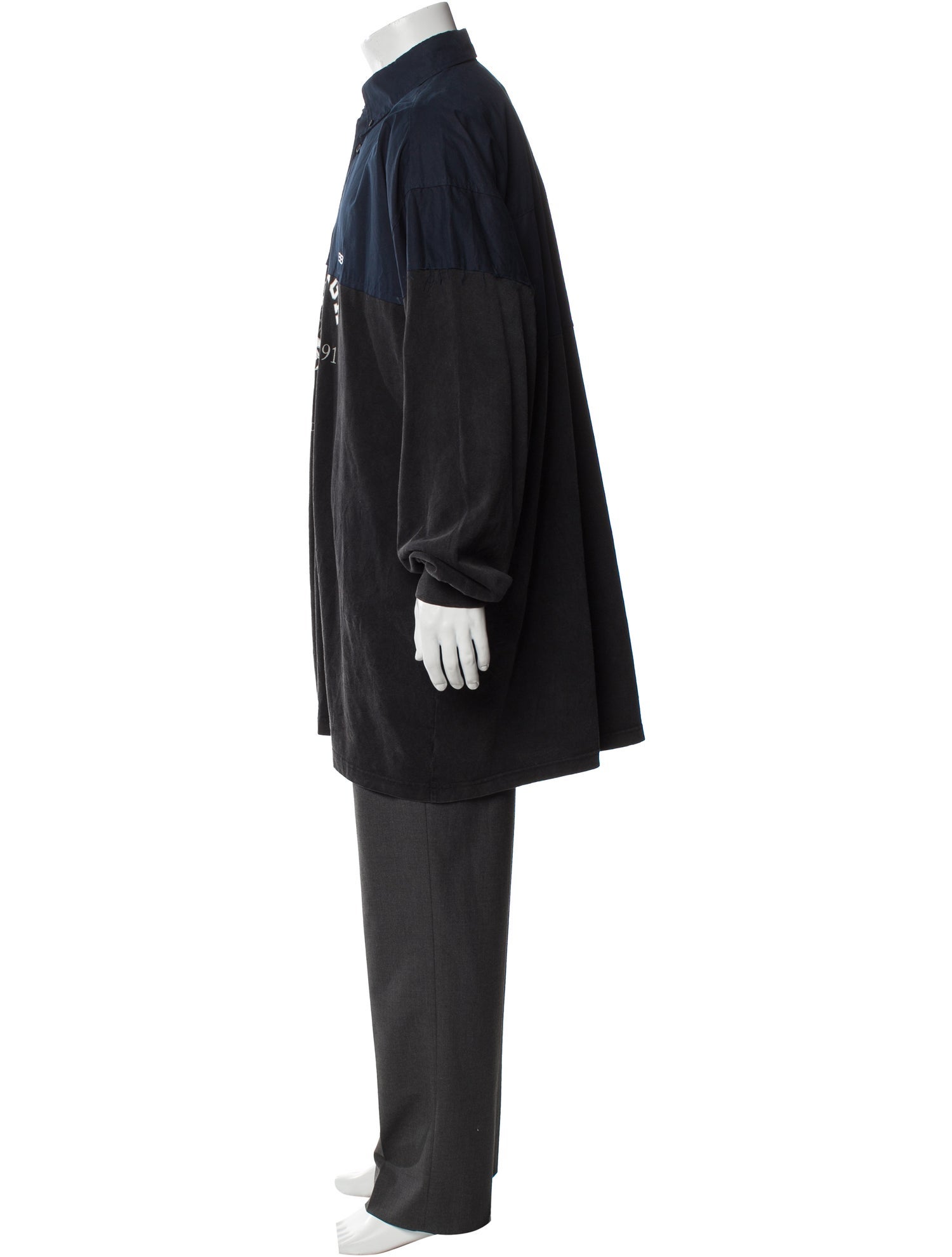 Balenciaga 2021 Graphic Print Polo Shirt