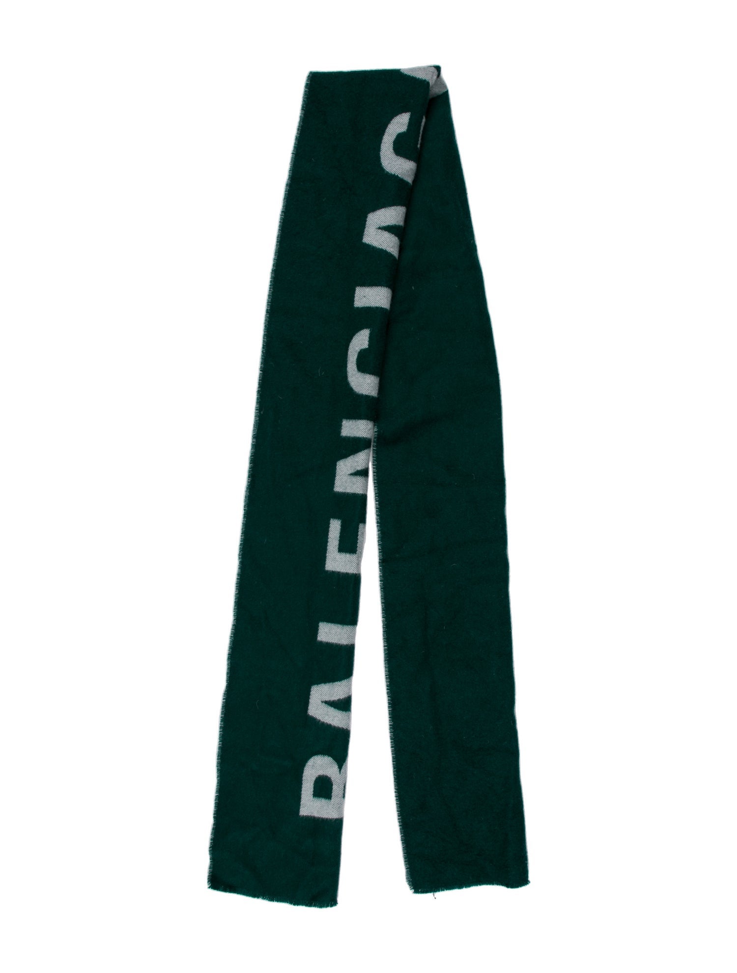 Balenciaga Wool Graphic Print Scarf