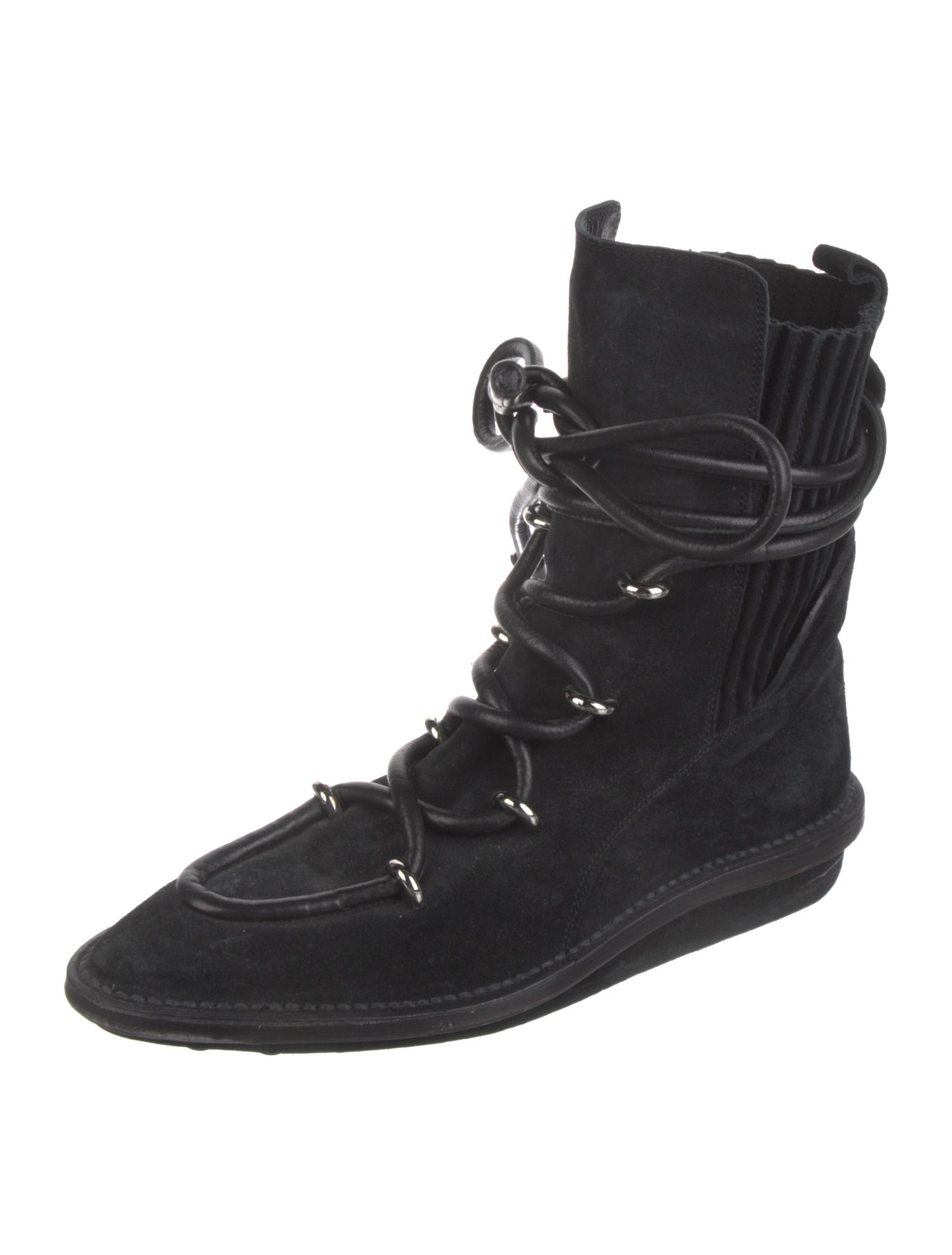 Balenciaga Suede Combat Boots