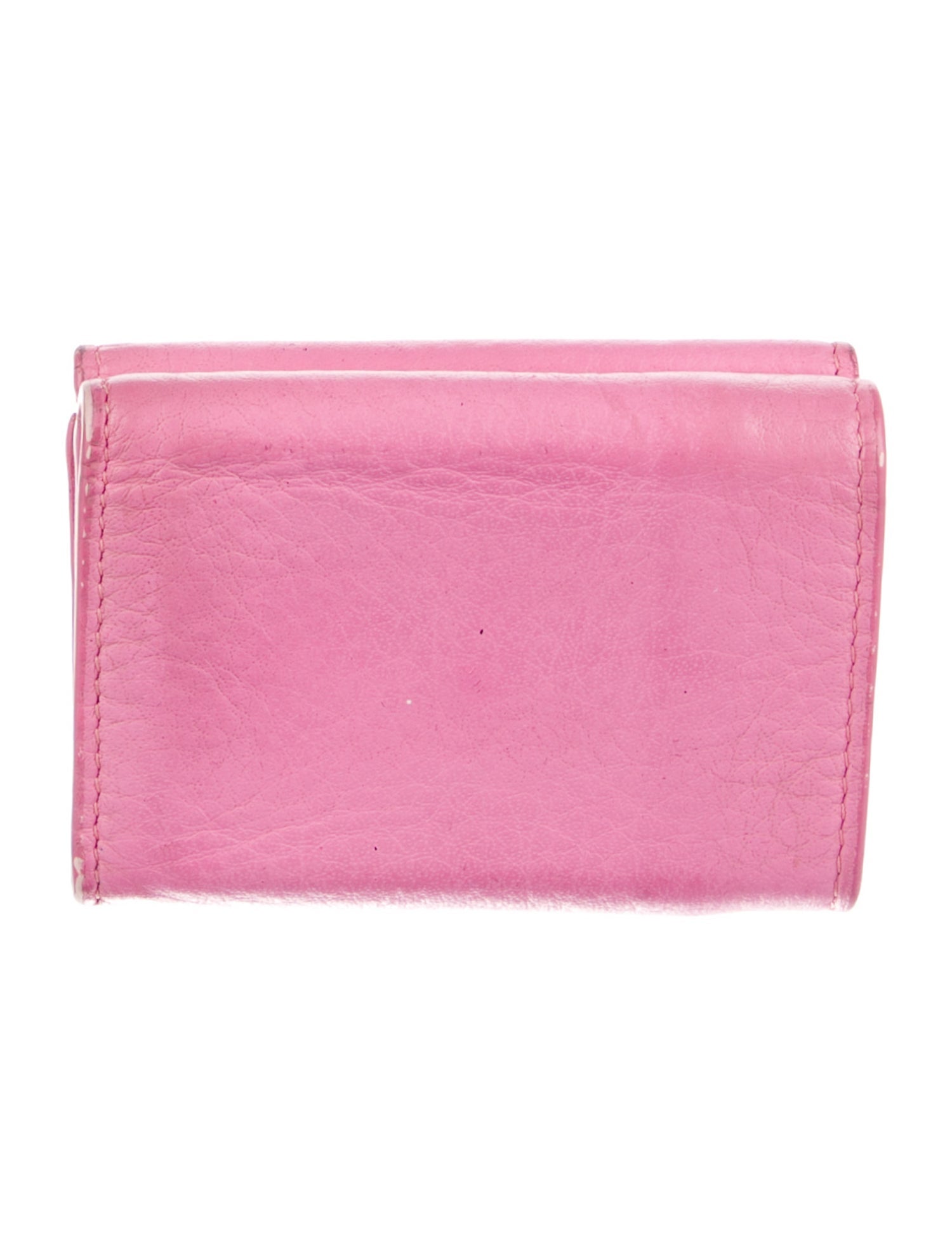 Balenciaga Papier Mini Leather Compact Wallet