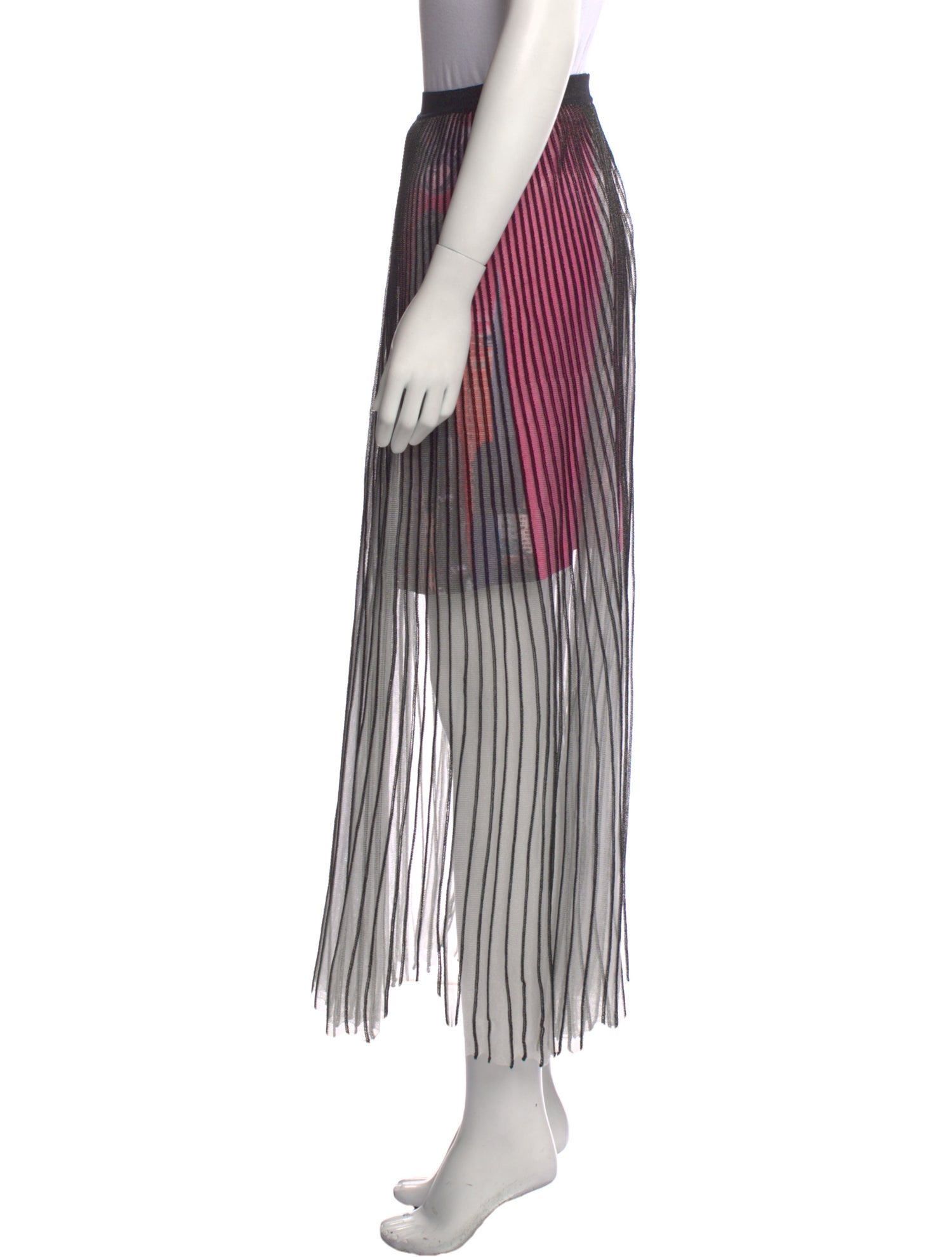 Balenciaga Striped Midi Length Skirt