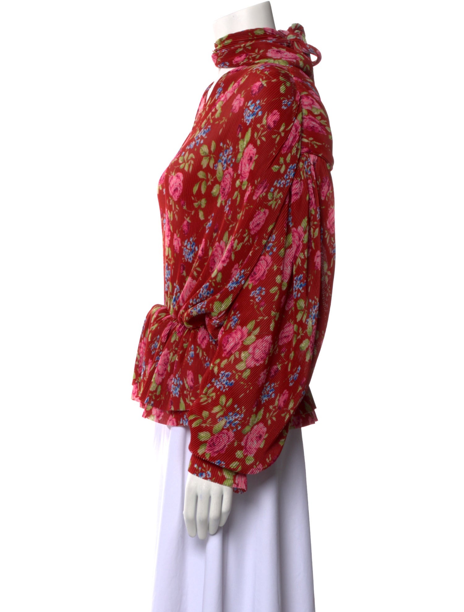 Balenciaga 2017 Floral Print Blouse