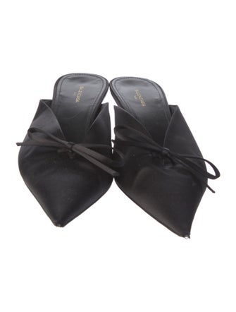 Balenciaga Satin Bow Accents Mules