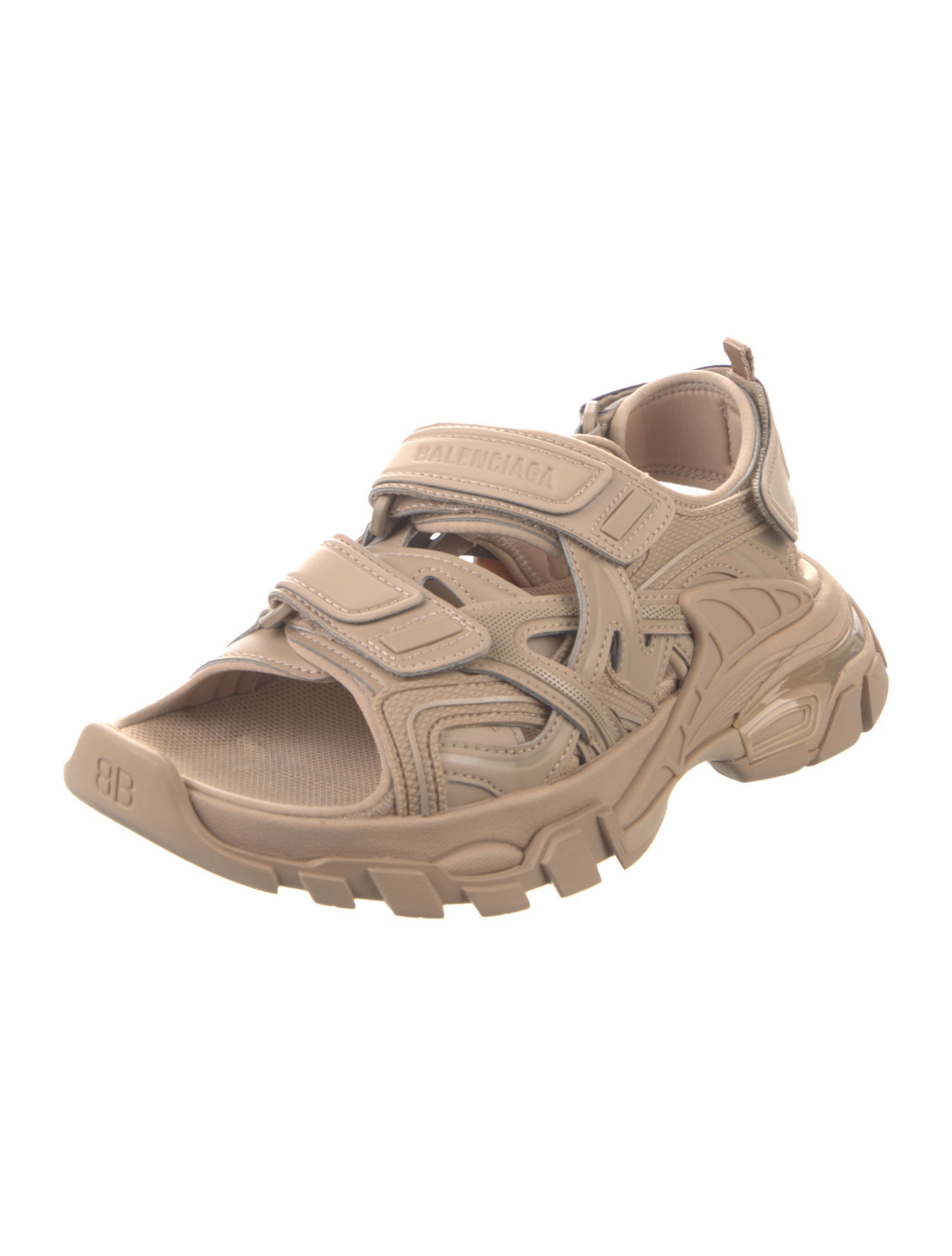 Balenciaga Leather Printed Slingback Sandals