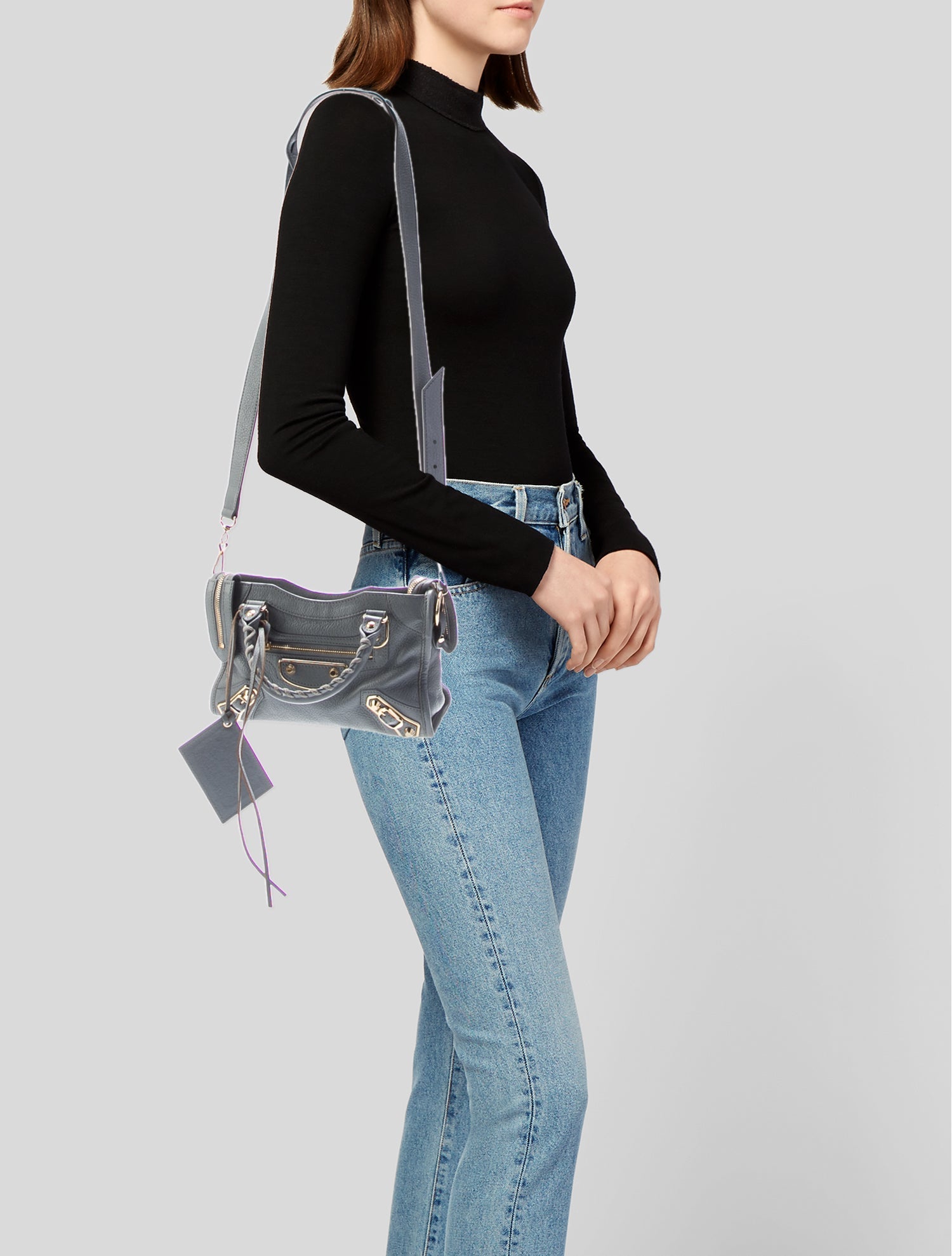 Balenciaga Chevre Ring Handle Hobo - Black Hobos, Handbags