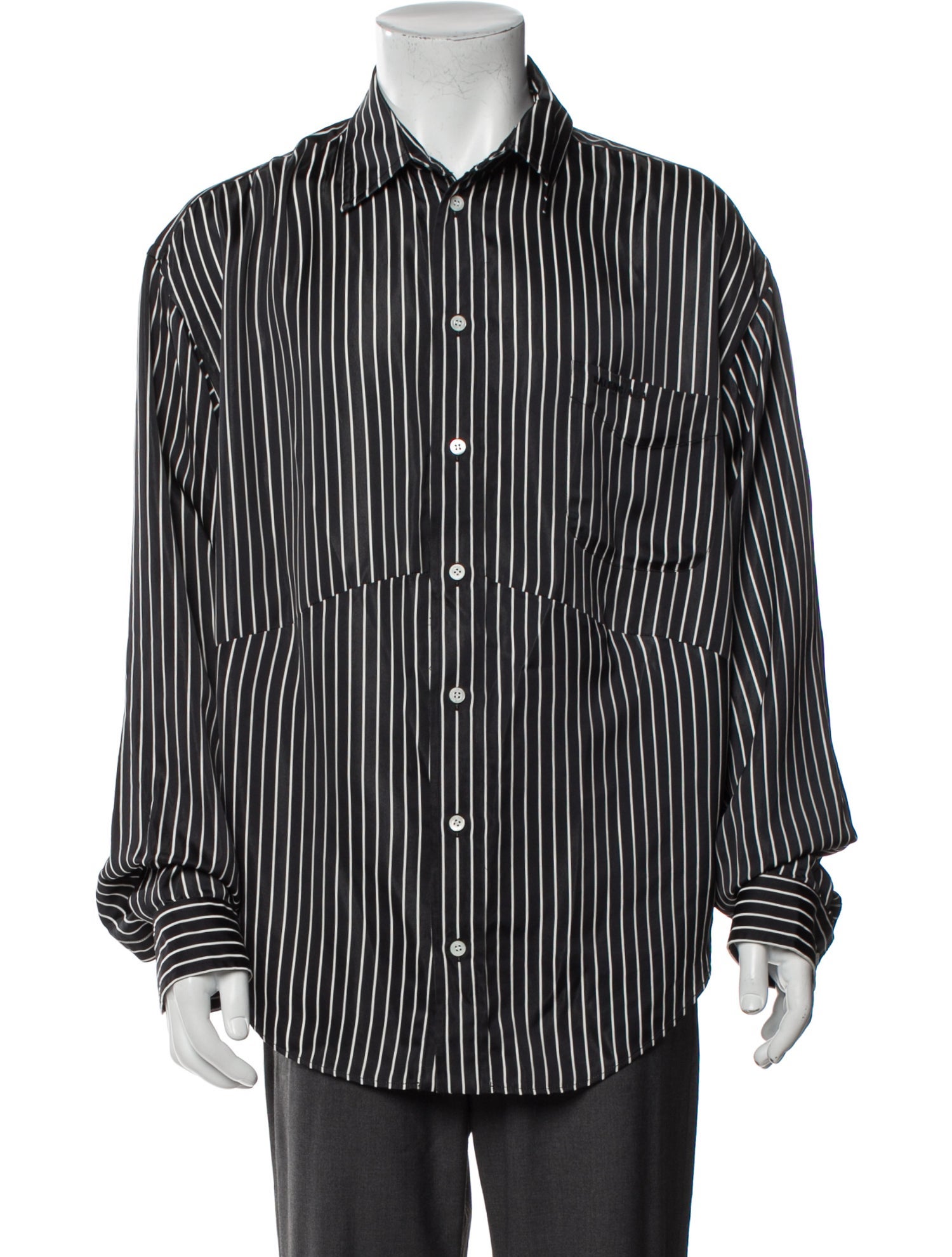Moncler Gamme Bleu Long Sleeve Dress Shirt - White Casual