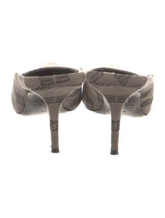 Balenciaga Monogram Pattern Canvas Mules