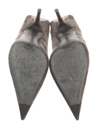 Balenciaga Monogram Pattern Canvas Mules