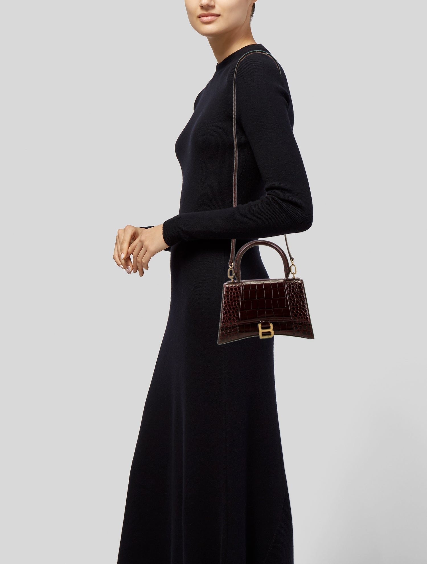 Balenciaga Embossed Leather Hourglass Small