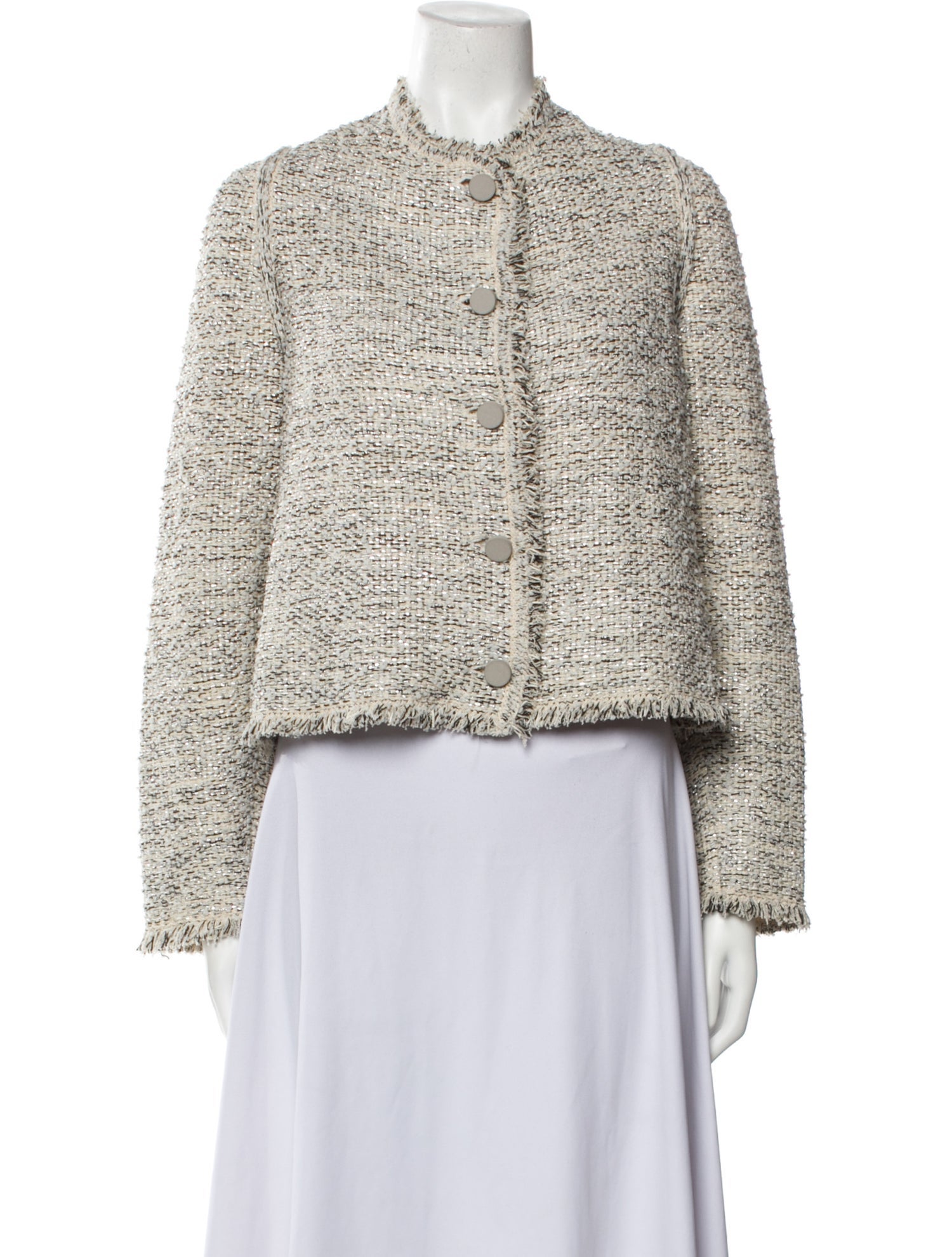 Balenciaga 2015 Tweed Pattern Evening Jacket