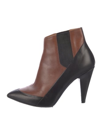 Balenciaga Leather Colorblock Pattern Chelsea Boots