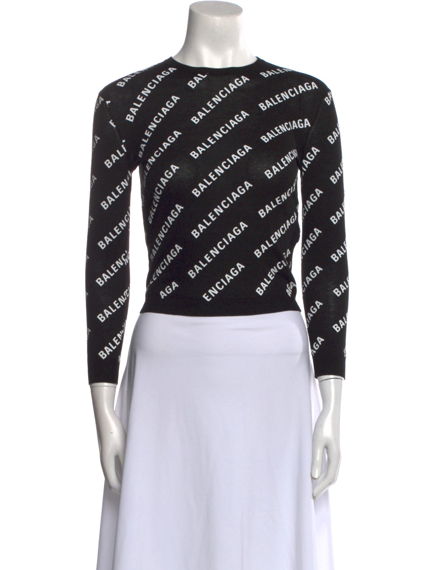 Balenciaga 2022 Printed Crop Top w/ Tags