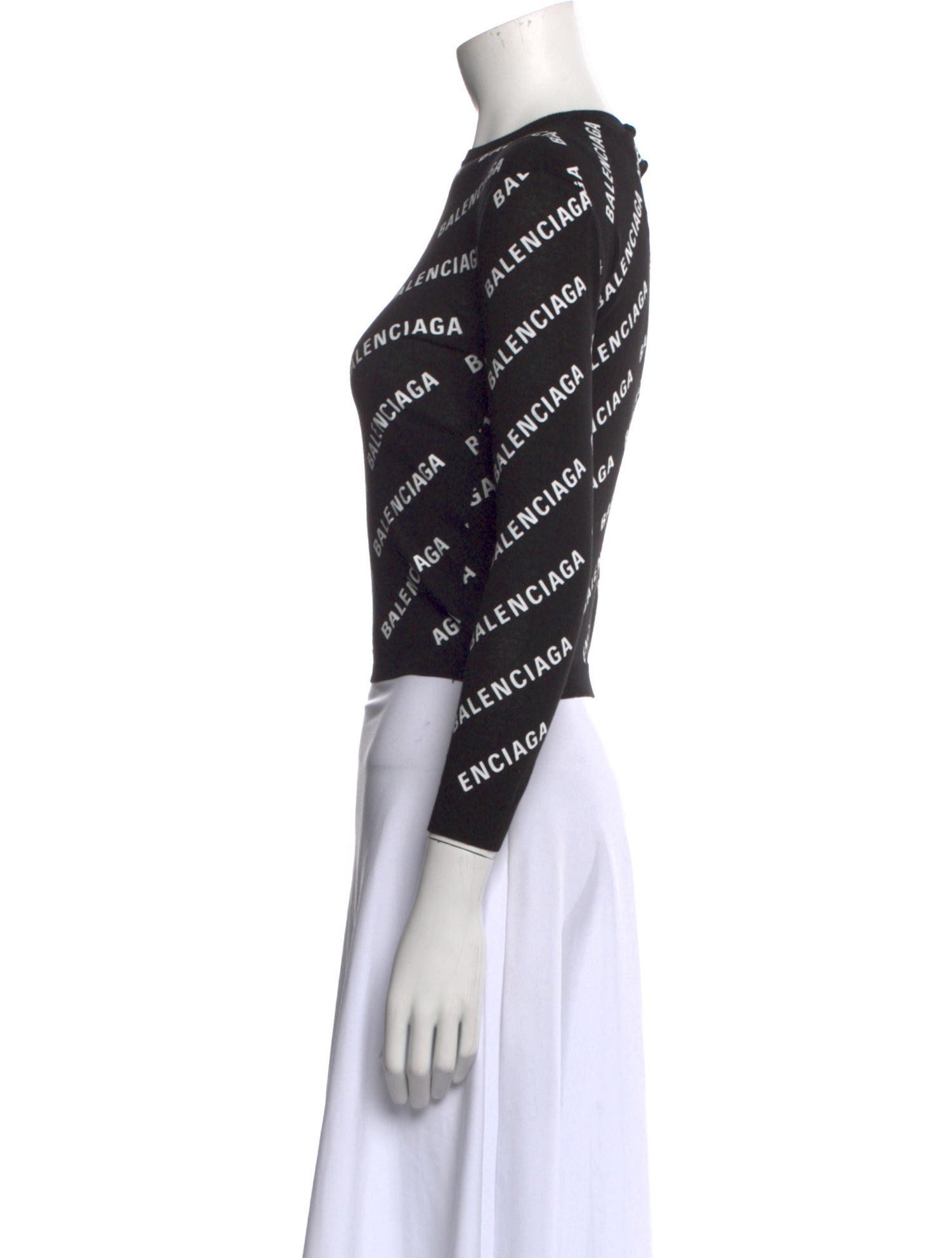 Balenciaga 2022 Printed Crop Top w/ Tags