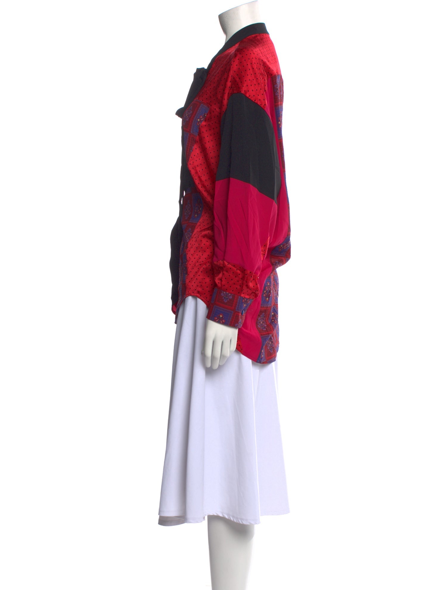 Balenciaga 2018 Silk Button-Up Top